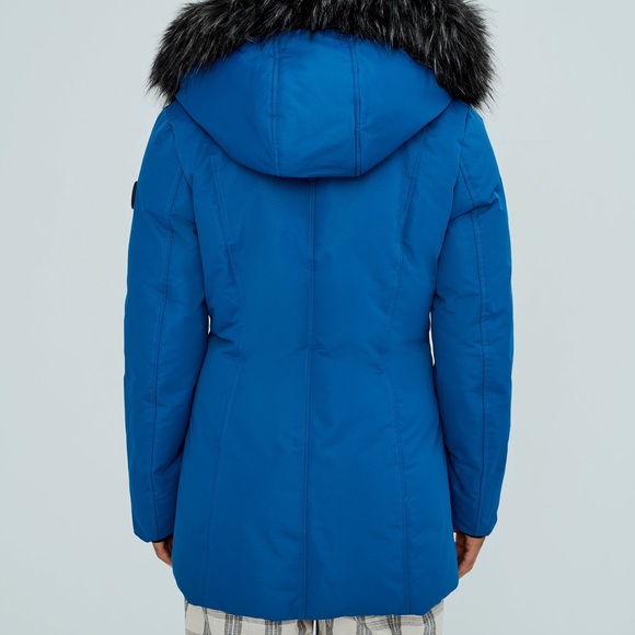 NOIZE Blue & Black Parka Winter Jacket Coat Size XS - Picture 2 of 11